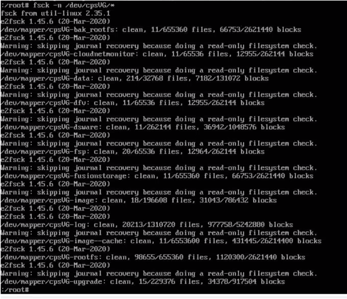 fsck -y /dev/cpsVG/