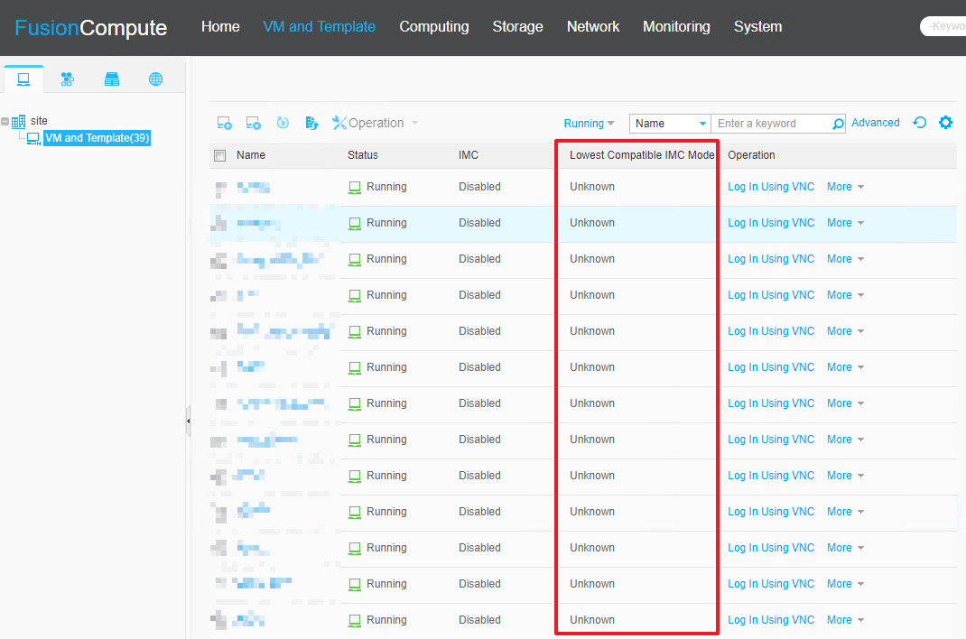 The steps of enabling the IMC feature on FusionCompute. - Huawei ...