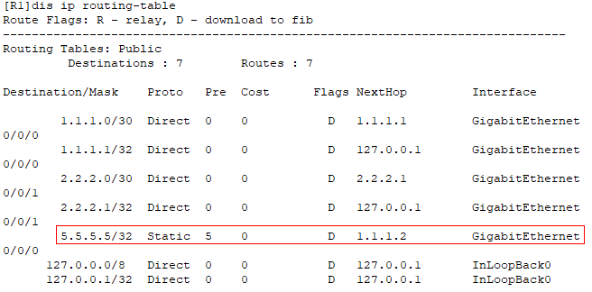 Static Route Track Nqa