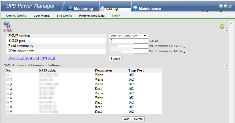 Настройка snmp v2 huawei