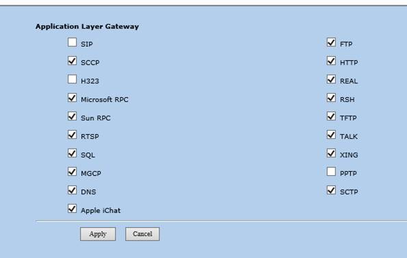 router application layer gateway