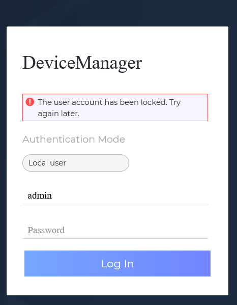 Dorado V6 Devicemanager Can T Login