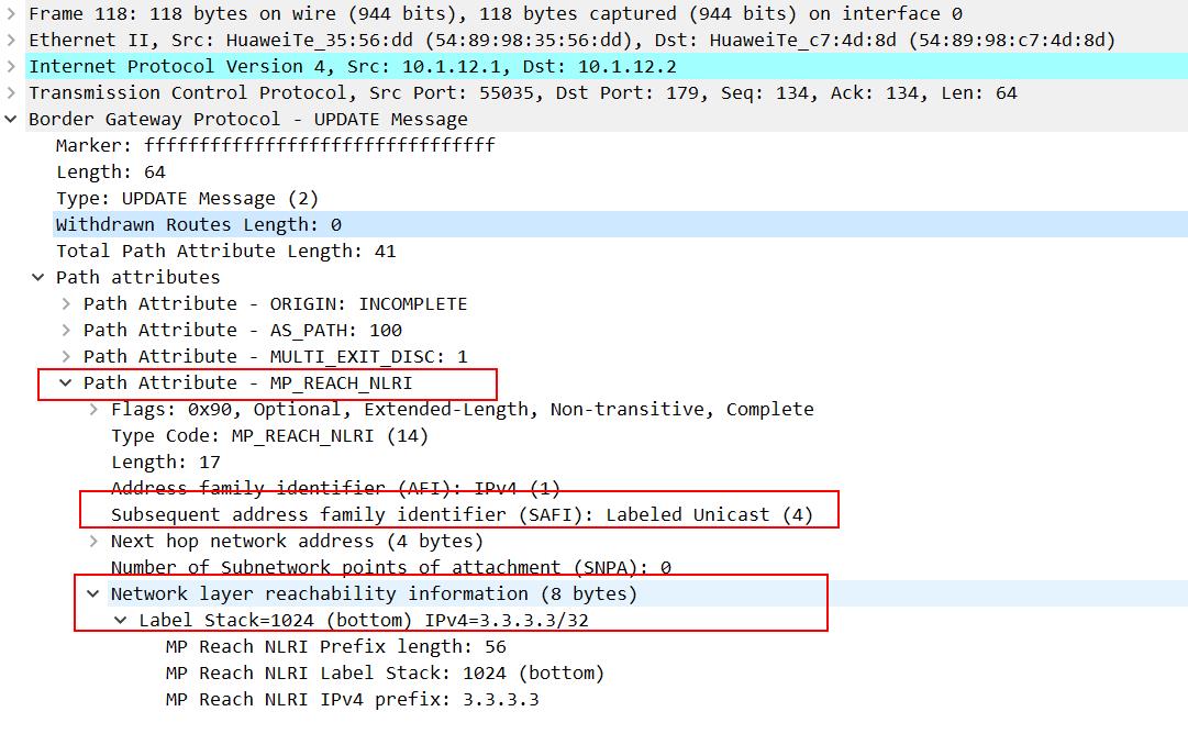 label-BGP-route