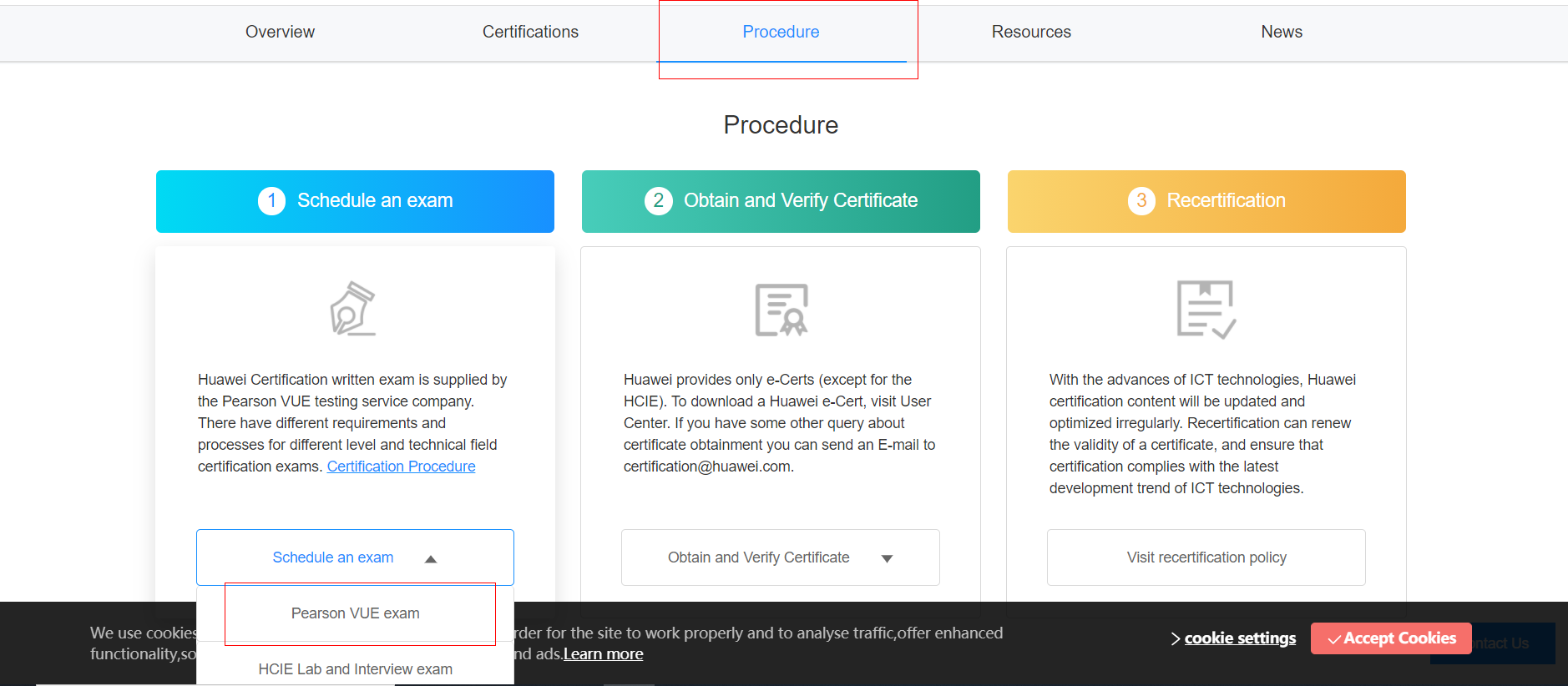 Huawei exam on pearson - Huawei Enterprise Support Community