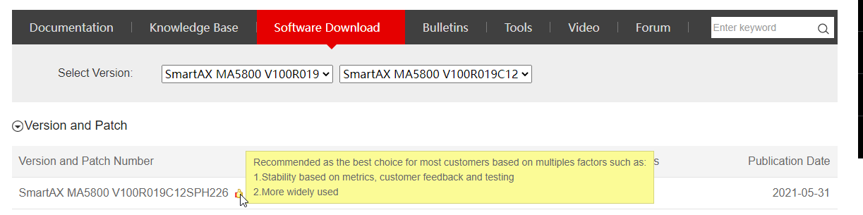 MA5800-X2 software