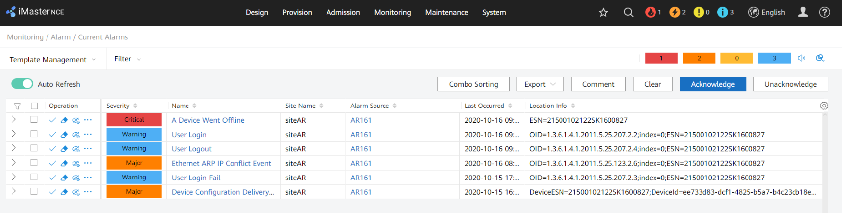 Imaster Nce Campus Service Oandm Alarm Management Huawei Enterprise