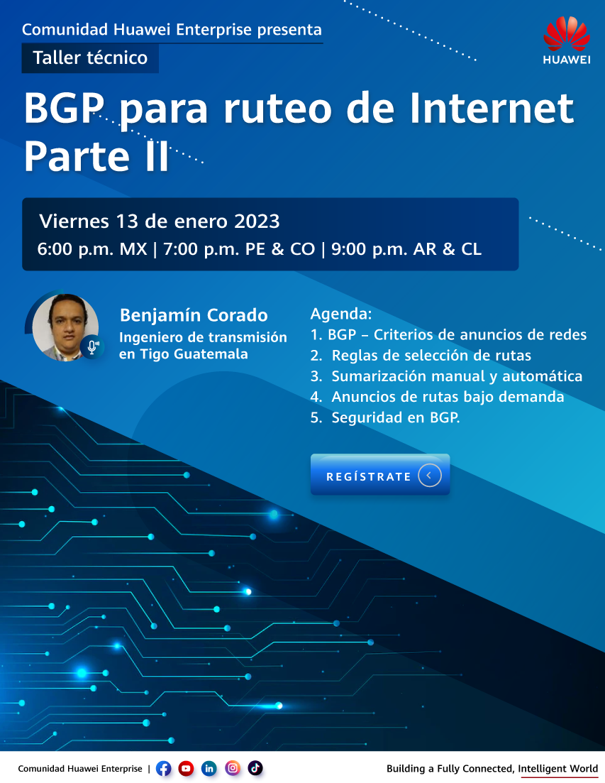 Taller Técnico|BGP Para Ruteo De Internet Parte II - Comunidad Huawei ...